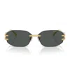 Versace Metal Sunglasses In Gold