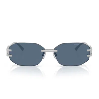 Versace 0ve2274 Damier Plaque Sunglasses In Silver