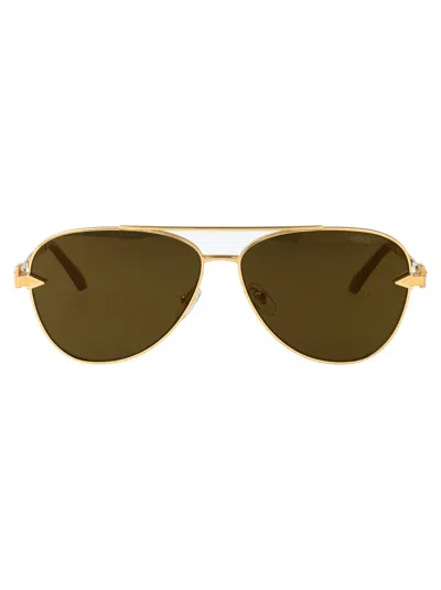 Versace 0ve2283 Gold-tone Metal Aviator Sunglasses In Transparent