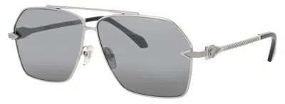 Versace 0ve2284 Men's Metal Sunglasses 63-10-140 With Case In Gray