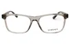 Versace Rectangle-frame Glasses In Transparent Grey / Clear Demo Lens