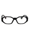 Versace 56mm Irregular Optical Glasses In Black