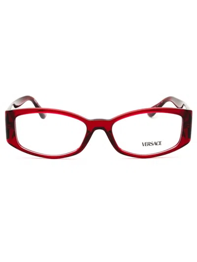 Versace 0ve3343 Eyeglasses In Transparent Burgundy/clear Demo Lens