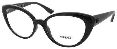 Versace ? 0ve3349u Acetate Eyeglasses Frame 53-17-140 In Yellow