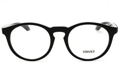Versace 0ve3355u Eyeglasses In Black/clear Demo Lens