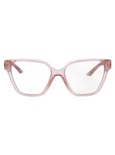 Versace 0ve3358b Glasses In 5472 Transparent Pink