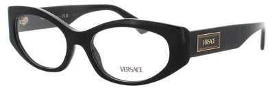 Versace 0ve3369 Acetate Eyeglasses 53-17-140 In Black