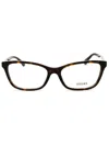Versace Tortoiseshell-pattern Rectangle-frame Glasses In Dark Havana/clear Demo Lens