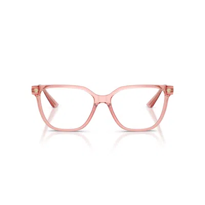 Versace 0ve3388u Translucent Pink Square Frame Eyeglasses