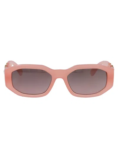 Versace 0ve4361 Nylon Rectangle Sunglasses In Pink