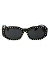 Versace Biggie Stud-embellished Sunglasses In Black