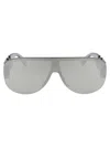 Versace Transparent Grey Nylon Sunglasses In Gray