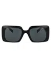 Versace 54mm Rectangle Sunglasses In Black
