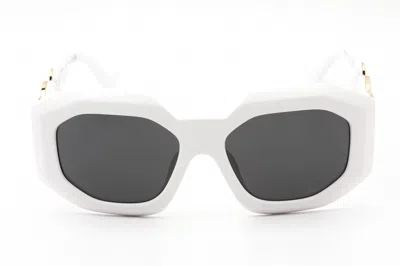 Versace 0ve4424u Sunglasses In 314/87 - White / Dark Grey
