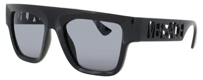 Versace 0ve4430u Men's Acetate Sunglasses, 53-20-140 In Gb1 - Black / Smoke