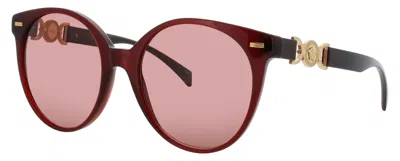 Versace 0ve4442 Acetate Sunglasses, 55-20-140, Case Included In 5410 - Opal Red / Red Tint