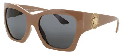 Versace 0ve4452 Acetate Sunglasses, 55-19-135 In 5517 - Solid Caramel / Smoke