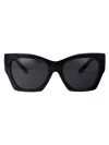 Versace Logo-plaque Cat-eye Frame Sunglasses In Black