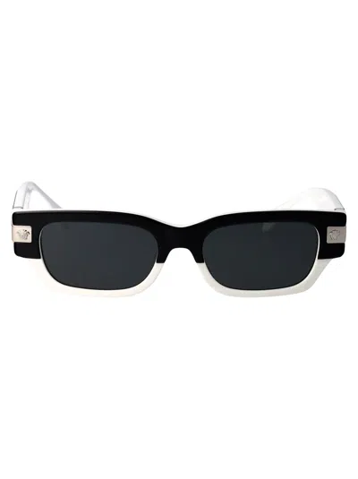 Versace 0ve4465 Black And White Acetate Sunglasses In Multi