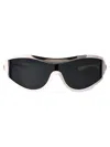 Versace 0ve4475 Shield-frame Sunglasses In 314/87 White