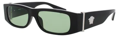 Versace 0ve4476u 55 Acetate Sunglasses For Men In Gb1 - Black/silver / Green
