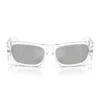 Versace 0ve4482 Lens Logo Rectangular Frame Sunglasses In White