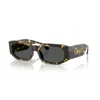 Versace 0ve4489u Bold Rectangular Sunglasses In Black