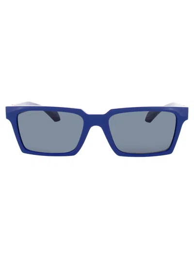 Versace 0ve4490u Sunglasses In Royal Blue - Smoke