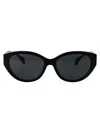 Versace 56mm Gradient Oval Sunglasses In Black