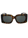 Versace Rectangular-frame Sunglasses In 108-87 - Havana (tortoiseshell)