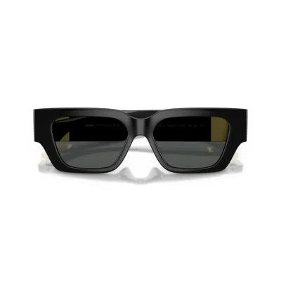Versace 0ve4497u Rectangular Sunglasses In Black