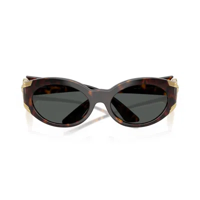 Versace 0ve4503u Oval Tortoiseshell Sunglasses In Brown