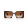 Versace 0ve4505u Rectangular Tortoiseshell Sunglasses In Brown