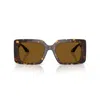 Versace 0ve4505u Rectangular Tortoiseshell Sunglasses In Brown