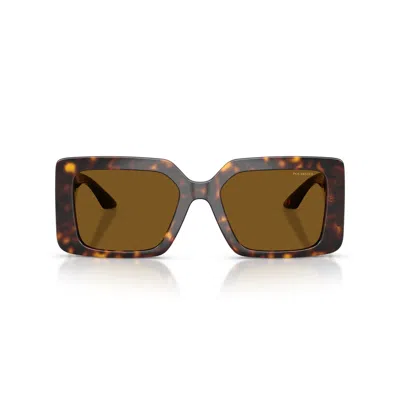 VERSACE 0VE4505U RECTANGULAR TORTOISESHELL SUNGLASSES