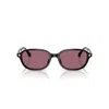 Versace 0ve4514d Rectangular Black Acetate Sunglasses In Purple