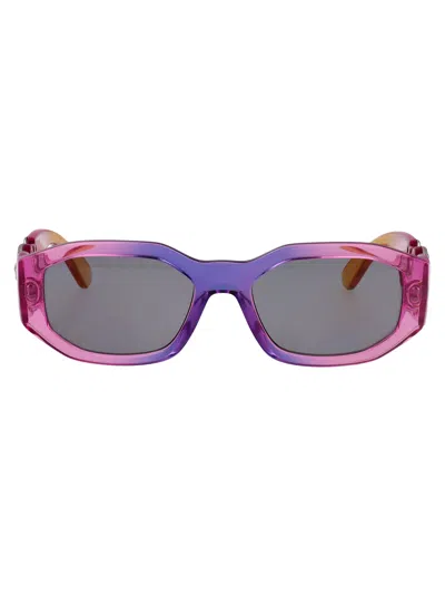 Versace /1 Pink Violet Orange Injected Sunglasses In Multi
