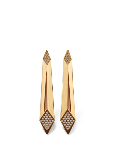 Versace 100% Brass Signature Medallion Earrings For Women In Gold