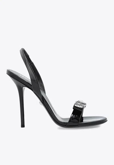 VERSACE 100 MEDUSA BOW SANDALS