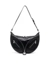 Versace Small Smooth Leather Top Handle Bag In Black