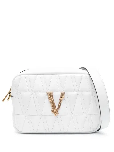 Versace 1012802 Woman Bianco Ottico-oro Bag In Bianco Ottico-oro