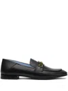 Versace Men Slipper Calf Leather In Black