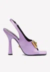 Versace 110 Medusa Crystal-embellished Sandals In Viola Scuri