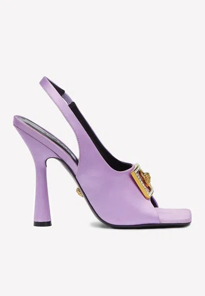 Versace 110 Medusa Crystal-embellished Sandals In Viola Scuri