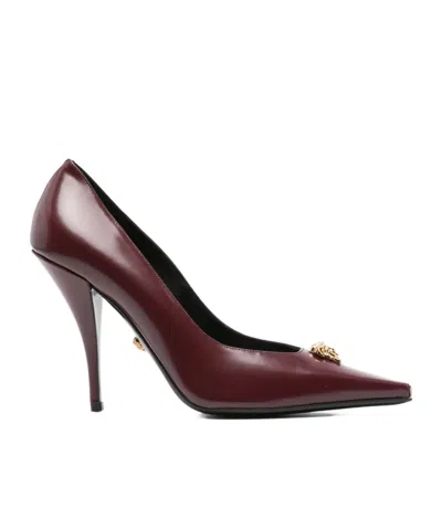 VERSACE 110MM MEDUSA-EMBELLISHED POINTED-TOE PUMPS