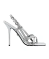 Versace 110mm Medusa Head Sandals In Gray