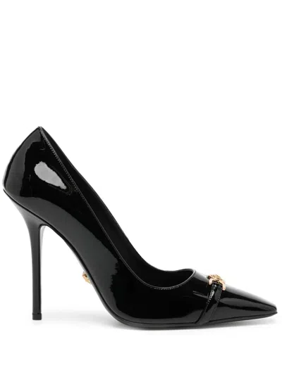 VERSACE 110MM PATENT-FINISH LEATHER PUMPS