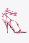 Versace 115 La Medusa Underwater Barocco Sandals In Pink
