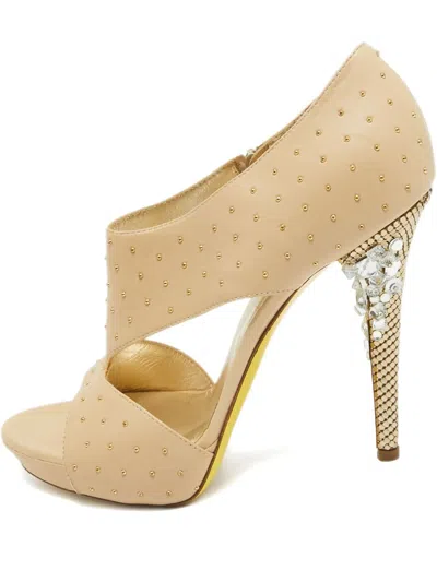 Pre-owned Versace 120mm Studded Sandals