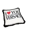 Versace I Love You But Print Cushion In Black
